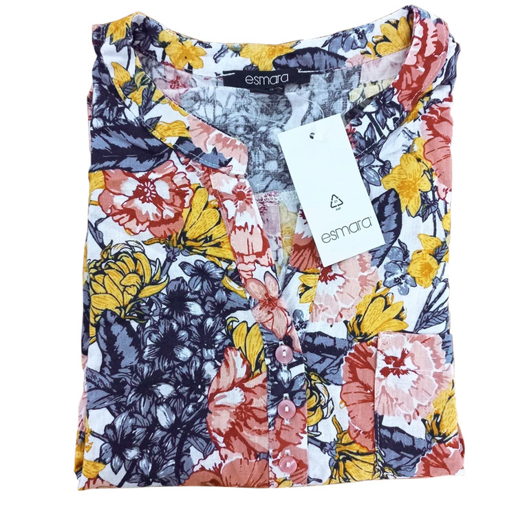 بلوز زنانه اسمارا گلدار کد SF 26